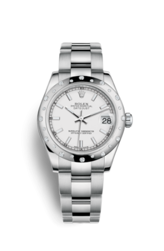 [178344-0051] Datejust 31 Stainless Steel Domed Diamond / Oyster / White