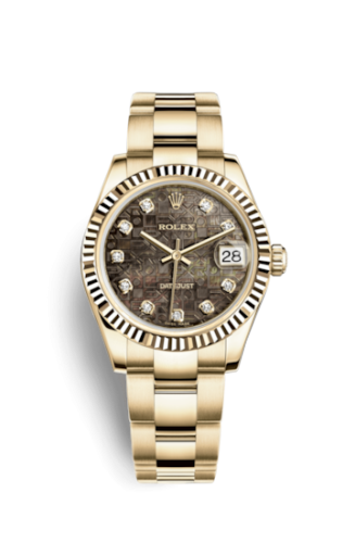 [178278-0075] Datejust 31 Yellow Gold Fluted / Oyster / Black MOP Computer