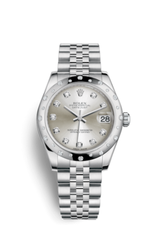 [178344-0060] Datejust 31 Stainless Steel Domed Diamond / Jubilee / Silver - Diamond