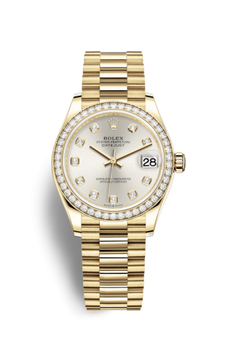[278288rbr-0028] Datejust 31 Yellow Gold / Diamond / Silver - Diamond / President