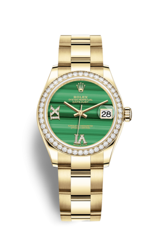 [278288rbr-0003] Datejust 31 Yellow Gold / Diamond / Malachite / Oyster