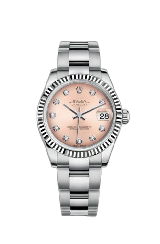 [178274-0053] Datejust 31 Stainless Steel Fluted / Oyster / Pink - Diamond