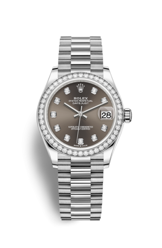 [278289rbr-0006] Datejust 31 White Gold / Diamond / Grey - Diamond / President