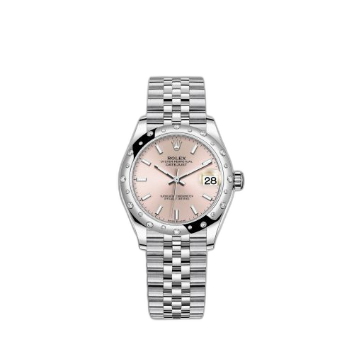 [278344rbr-0016] Datejust 31 Stainless Steel Domed Diamond / Jubilee / Pink