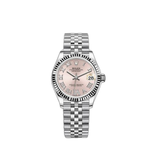 [278274-0024] Datejust 31 Stainless Steel Fluted / Jubilee / Pink - Roman