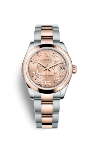 [178241-0075] Datejust 31 Rolesor Everose Domed / Oyster / Pink Floral