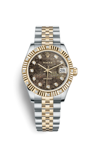[178313-0026] Datejust 31 Rolesor Yellow Fluted Diamond / Jubilee / Black MOP Computer