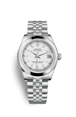 [178240-0015] Datejust 31 Stainless Steel Domed / Jubilee / White
