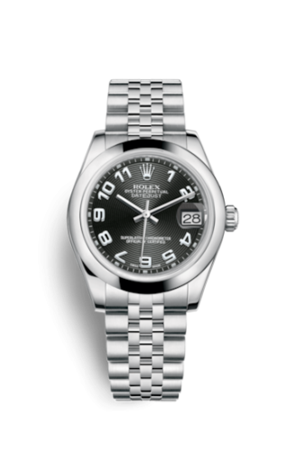 [178240-0019] Datejust 31 Stainless Steel Domed / Jubilee / Black Arabic