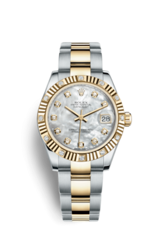 [178313-0032] Datejust 31 Rolesor Yellow Fluted Diamond / Oyster / MOP