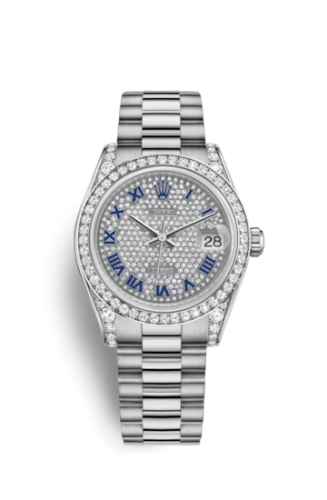 [178159-0028] Datejust 31 White Gold Diamond / President / Paved Roman
