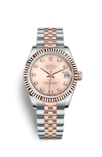 [178271-0034] Datejust 31 Rolesor Everose Fluted / Jubilee / Pink Diamond