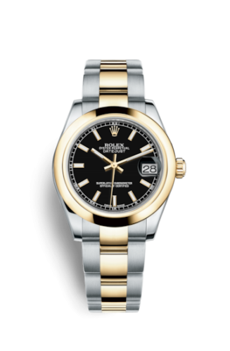 [178243-0025] Datejust 31 Rolesor Yellow Domed / Oyster / Black