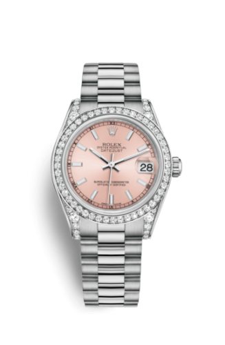 [178159-0069] Datejust 31 White Gold Diamond / President / Pink