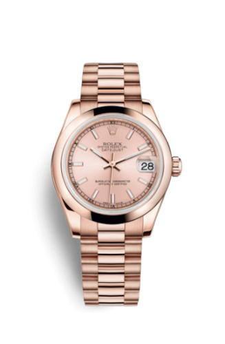[178245f-0019] Datejust 31 Everose Domed / President / Pink