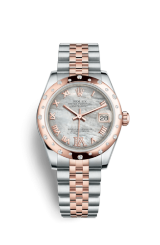 [178341-0007] Datejust 31 Rolesor Everose Domed Diamond / Jubilee / MOP Roman