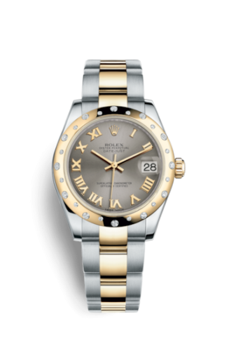 [178343-0036] Datejust 31 Rolesor Yellow Domed Diamond / Oyster / Steel Roman