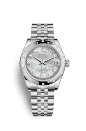 [178344-0007] Datejust 31 Stainless Steel Domed Diamond / Jubilee / MOP - Roman