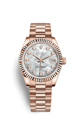 [178275f-0025] Datejust 31 Everose Fluted / President / MOP