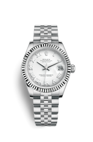 [178274-0073] Datejust 31 Stainless Steel Fluted / Jubilee / White - Roman