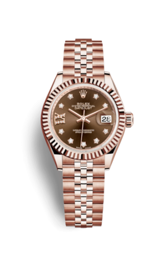 [279175-0004] Lady-Datejust 28 Everose Fluted / Jubilee / Chocolate Diamond