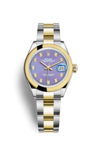 [279163-0018] Lady-Datejust 28 Rolesor Yellow Domed / Oyster / Lavender Diamond