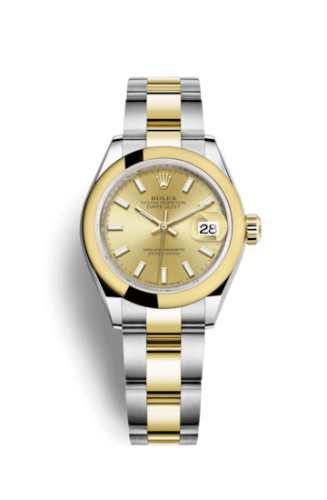 [279163-0002] Lady-Datejust 28 Rolesor Yellow Domed / Oyster / Champagne