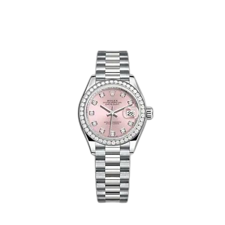 [279139RBR-000] Lady-Datejust 28 White Gold - Diamond / President / Pink - Diamond