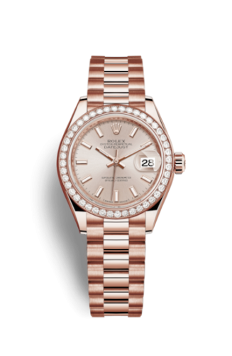 [279135rbr-0006] Lady-Datejust 28 Everose Diamond / President / Sundust