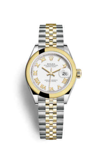 [279163-0023] Lady-Datejust 28 Rolesor Yellow Domed / Jubilee / White Roman