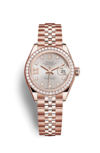 [279135rbr-0004] Lady-Datejust 28 Everose Diamond / Jubilee / Sundust Diamond