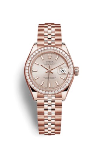 [279135rbr-0007] Lady-Datejust 28 Everose Diamond / Jubilee / Sundust