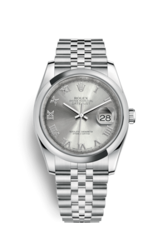 [116200-0067] Datejust 36 Stainless Steel Domed / Jubilee / Rhodium Roman