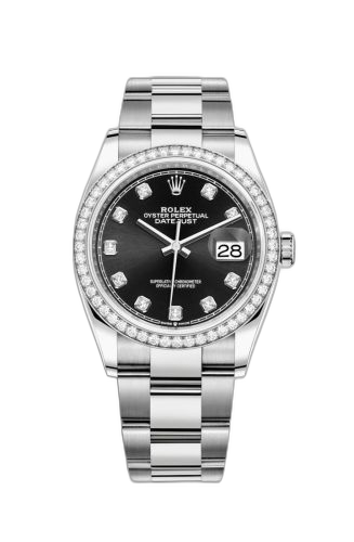 [126284RBR-0020] Datejust 36 Stainless Steel / Diamond / Black-Diamond / Oyster