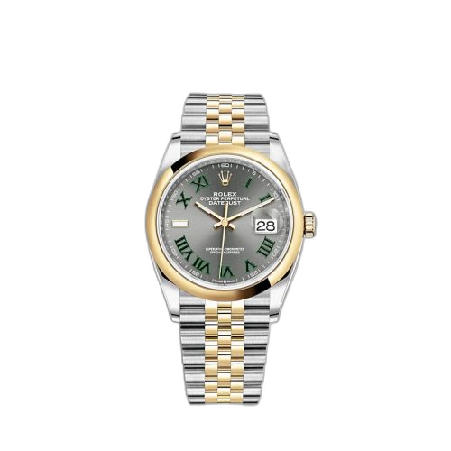 [26203-0035] Datejust 36 Stainless Steel / Yellow Gold / Smooth / Slate Roman / Jubilee