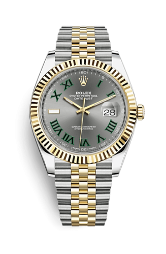 [126333-0020] Datejust 41 Rolesor Yellow Fluted / Jubilee / Slate - Roman