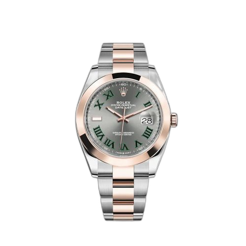 [126301-0015] Datejust 41 Rolesor Everose Smooth / Oyster / Slate - Roman