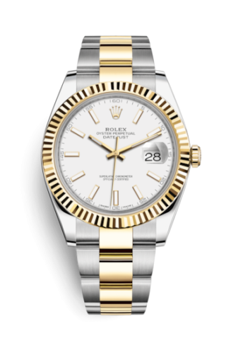 [126333-0015] Datejust 41 Rolesor Yellow Fluted / Oyster / White