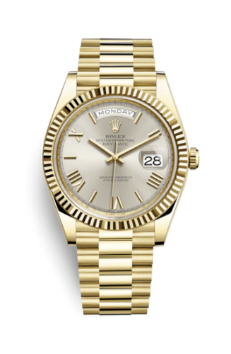 [228238-0002] Day-Date 40 Yellow Gold / Silver - Roman