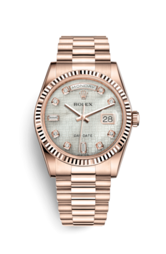 [118235f-0108] Day-Date 36 Everose Fluted / President / Oxford MOP