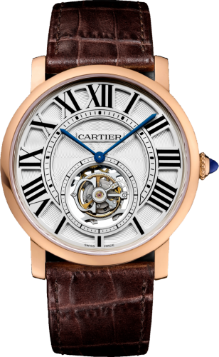 [W1556215] Rotonde de Cartier Flying Tourbillon Pink Gold / Silver