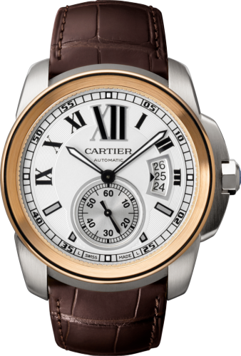 [W7100039] Calibre de Cartier 42 Stainless Steel / Pink Gold / Silver