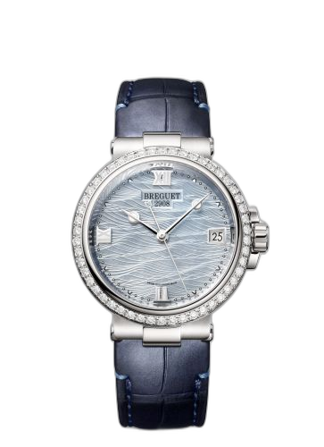 [9518BB/V2/984/D000] Marine Dame 9518 White Gold - Diamond / MOP / Alligator