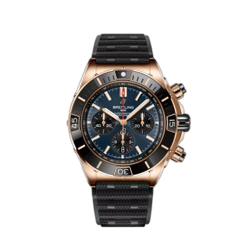 [RB01362A1C1S1] Super Chronomat B01 44 Red Gold / Blue / Rubber Rouleaux