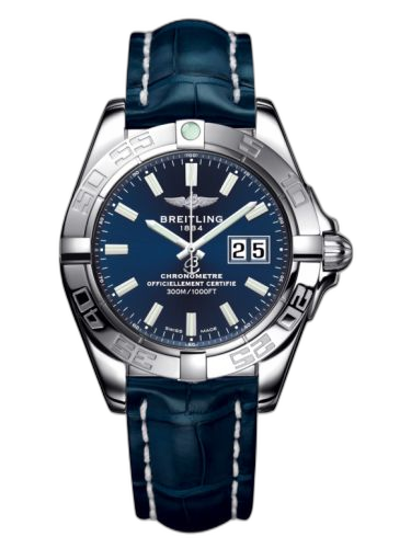 [A49350L2.C929.718P] Galactic 41 Stainless Steel / Horizon Blue / Croco
