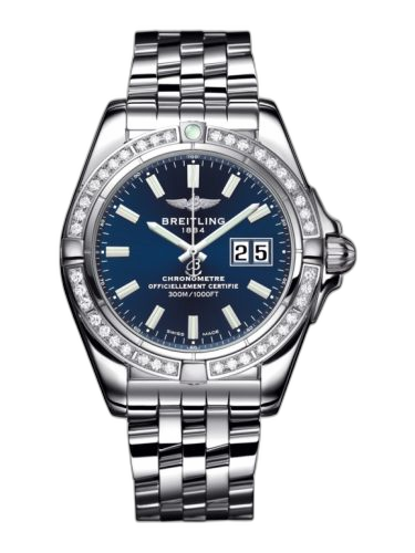 [A49350LA.C929.366A] Galactic 41 Stainless Steel / Diamond / Horizon Blue / Bracelet