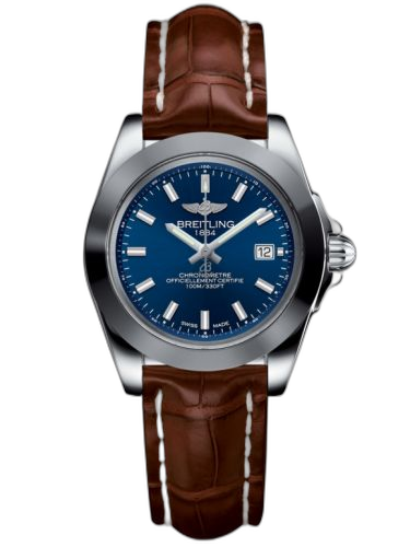 [W7133012/C951/778P/A14BA.1] Galactic 32 Sleek Edition Stainless Steel / Horizon Blue / Croco
