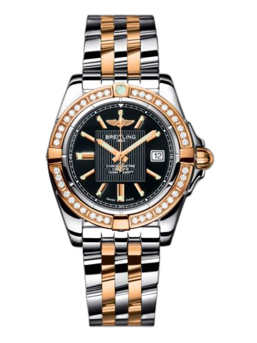 [C71356LA.BA12.367C] Galactic 32 Stainless Steel / Rose Gold / Diamond / Trophy Black / Bracelet