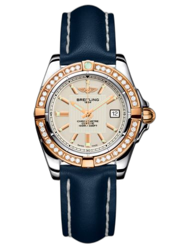 [C71356LA.G704.116X] Galactic 32 Stainless Steel / Rose Gold / Diamond / Sierra Silver / Calf