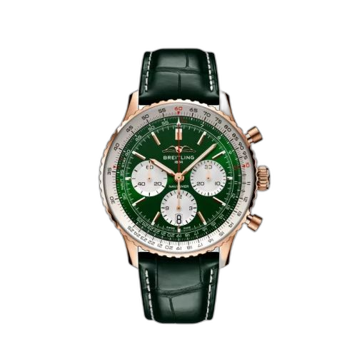 [RB01384A1L1P1] Navitimer B01 Chronograph 43 Red Gold / Green / Boutique Edition
